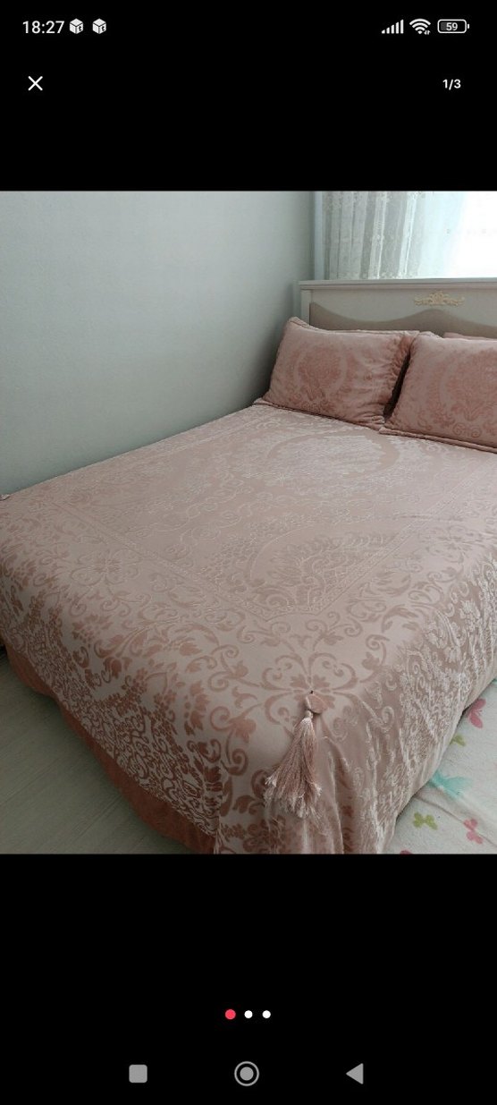 Pembe Desenli Yatak Örtüsü - Görsel 2