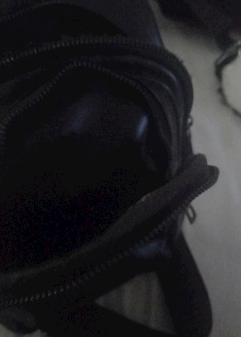 Siyah Deri Kadın Çapraz Çanta - Görsel 3