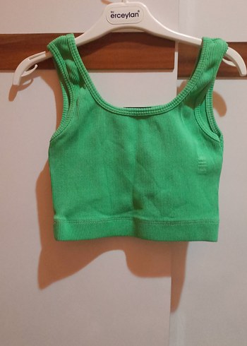 Yeşil Kısa Atlet Crop Top