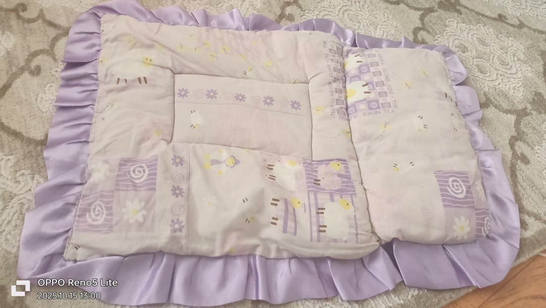 Mor Nakışlı Çocuk Uyku Örtüsu - Görsel 2