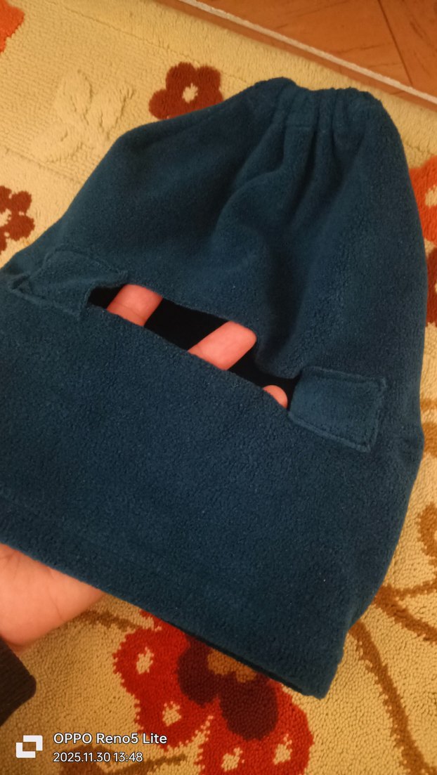 Çocuklar için Mavi Örgü Polar Bere - Görsel 2