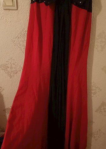 Diger Kırmızı Straplez Uzun Abiye Elbise - Görsel 5