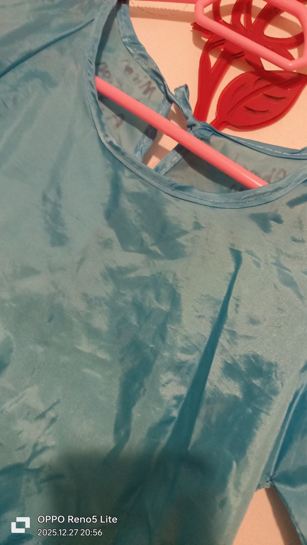 Parlak Mavi Uzun Kollu Bebek Önlüğü - Görsel 2