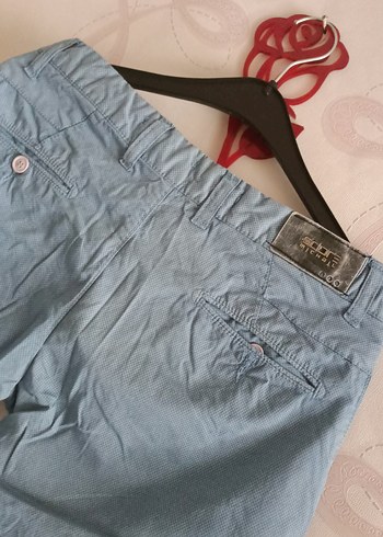 Düğmeli Mavi Erkek Denim Pantolon - Görsel 4