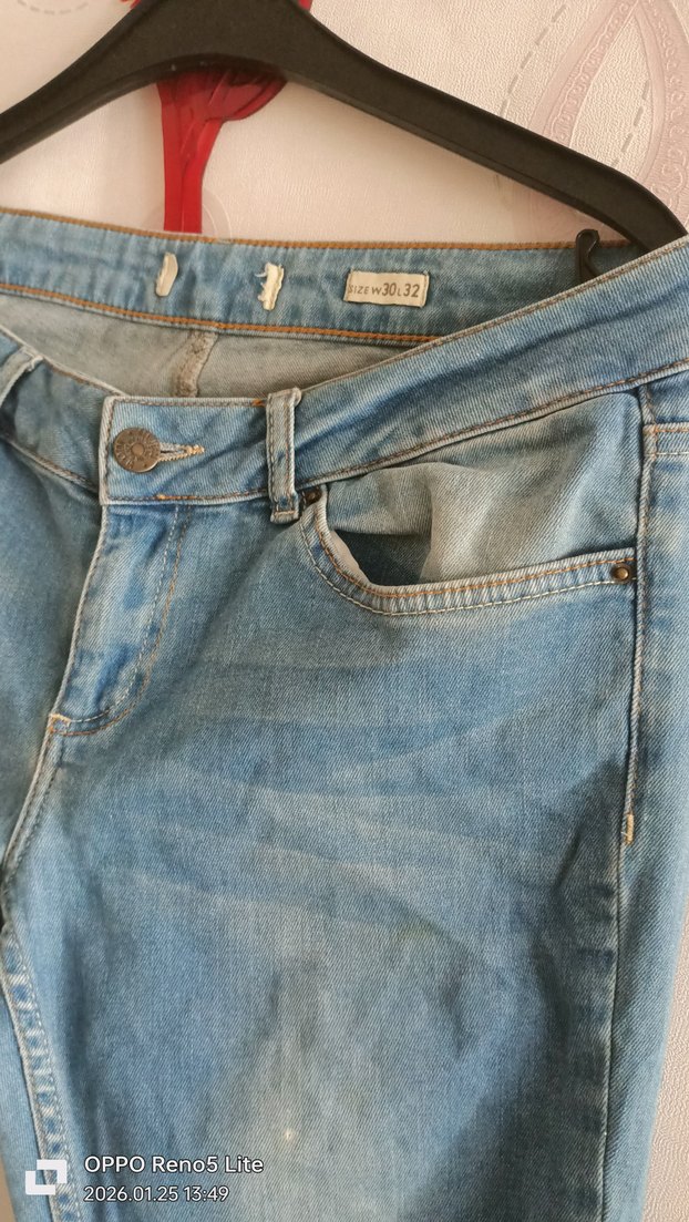 Mavi Rahat Kesim Kadın Denim Pantolon - Görsel 2