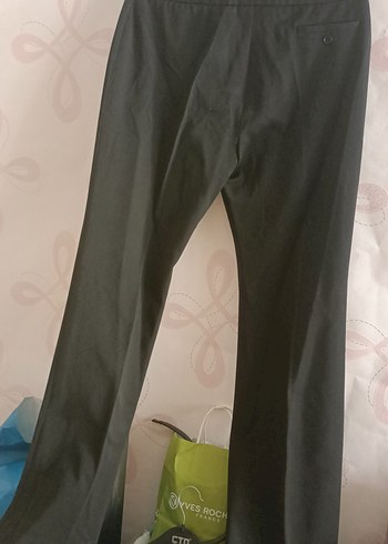 Gri Kadın Midi Kumaş Pantolon - Görsel 4