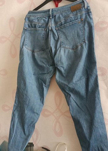 Gri Mavi Rahat Kesim Kadın Denim Pantolon - Görsel 2