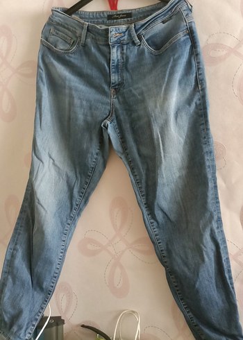 Gri Mavi Rahat Kesim Kadın Denim Pantolon - Görsel 5