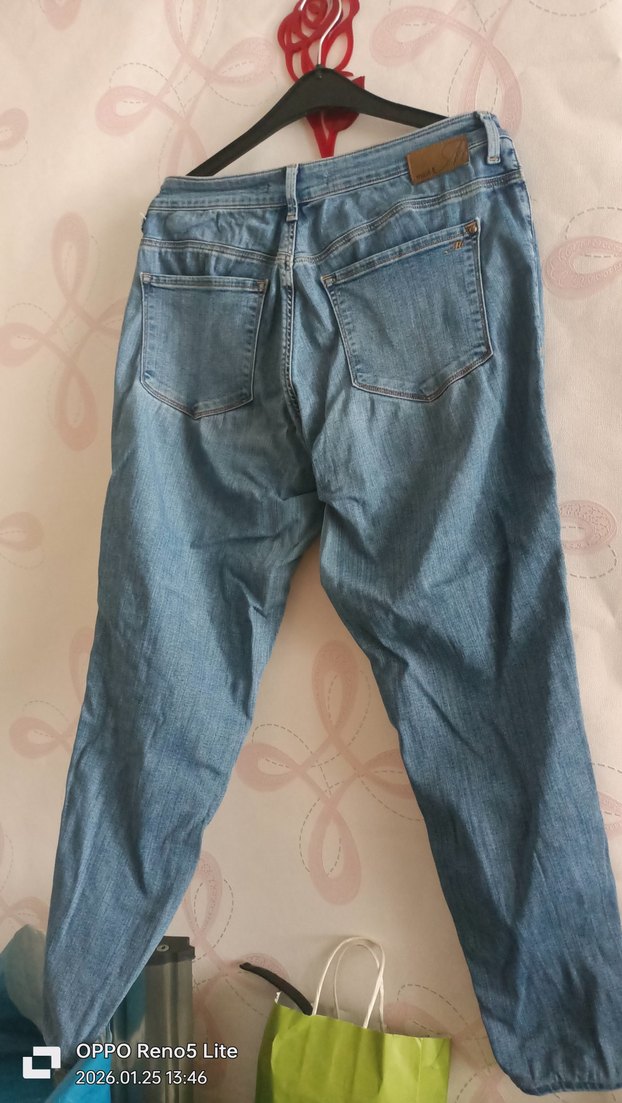 Gri Mavi Rahat Kesim Kadın Denim Pantolon - Görsel 2