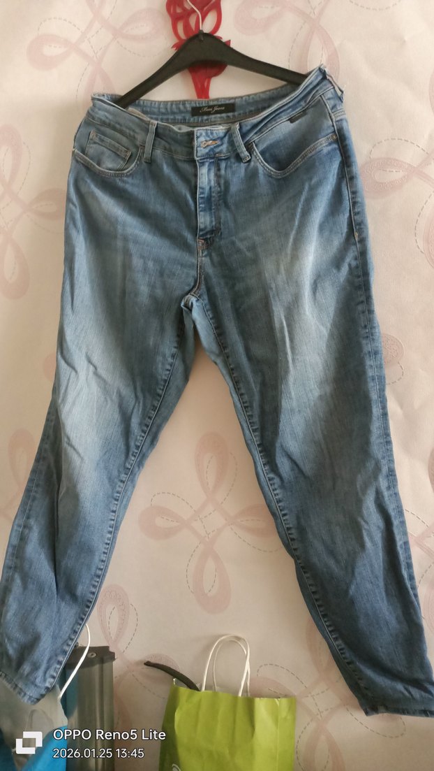 Gri Mavi Rahat Kesim Kadın Denim Pantolon - Görsel 5