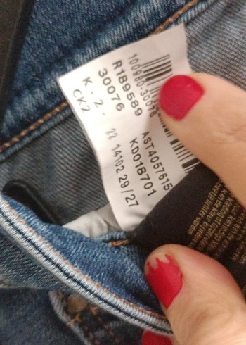 Kadın Mavi Rahat Kesim Midi Boy Kot Pantolon - Görsel 5