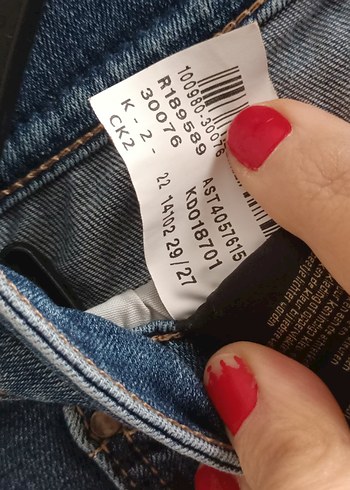 Kadın Mavi Rahat Kesim Midi Boy Kot Pantolon - Görsel 7