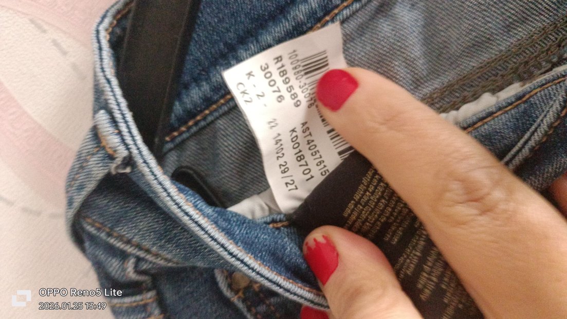 Kadın Mavi Rahat Kesim Midi Boy Kot Pantolon - Görsel 5