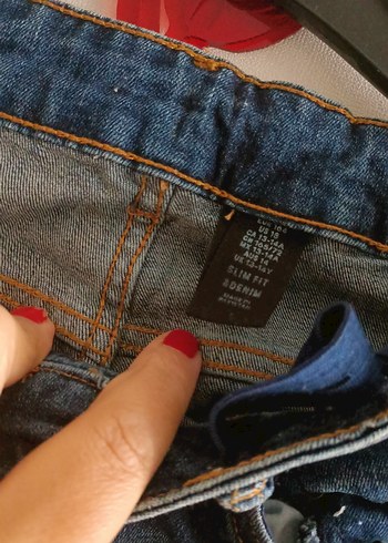 Düğmeli Mavi Kadın Midi Boy Kot Pantolon - Görsel 4