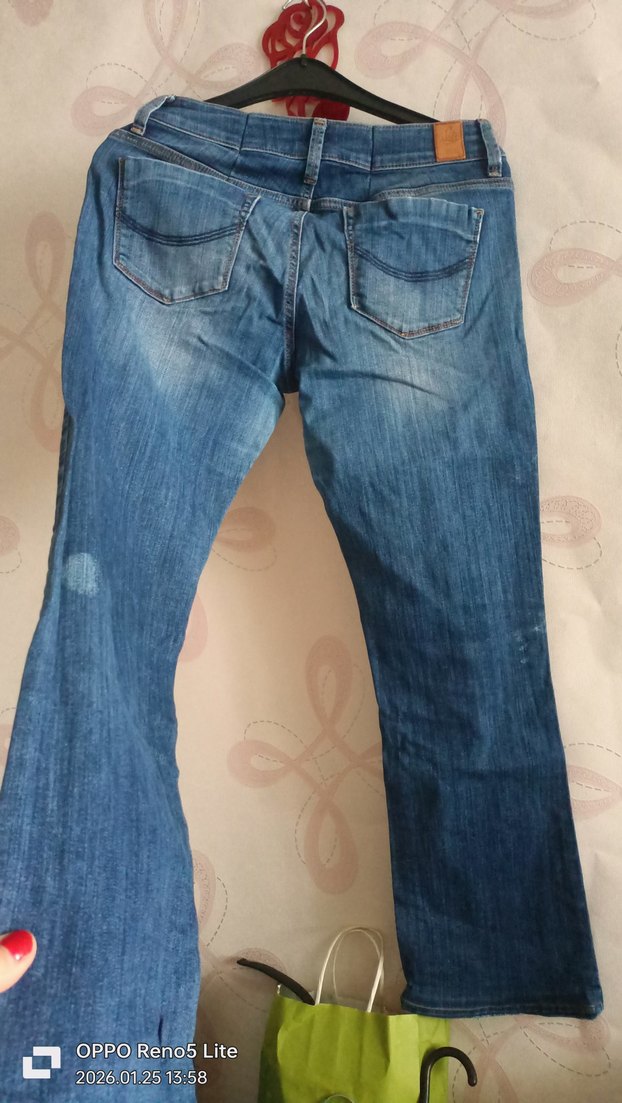 Kadın Mavi Denim Normal Kesim Kot Pantolon - Görsel 3