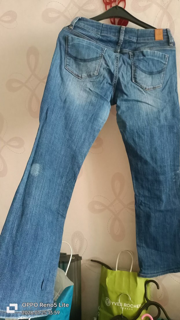 Kadın Mavi Denim Normal Kesim Kot Pantolon - Görsel 5