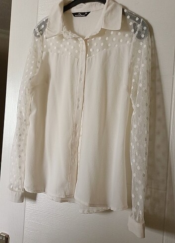 Beyaz gömlek L beden - Görsel 3