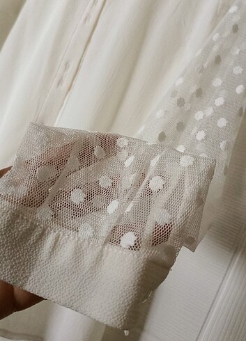 Beyaz gömlek L beden - Görsel 4