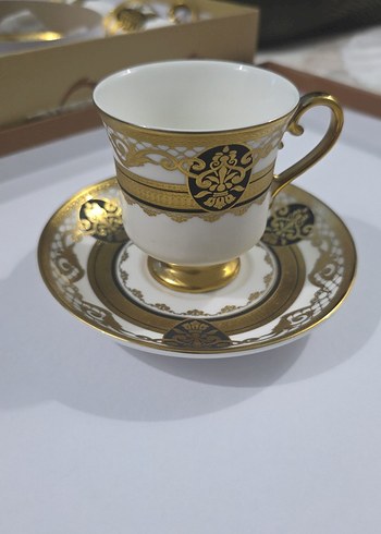 Altın Detaylı 6'lı Kahve Fincanı Seti - Görsel 2