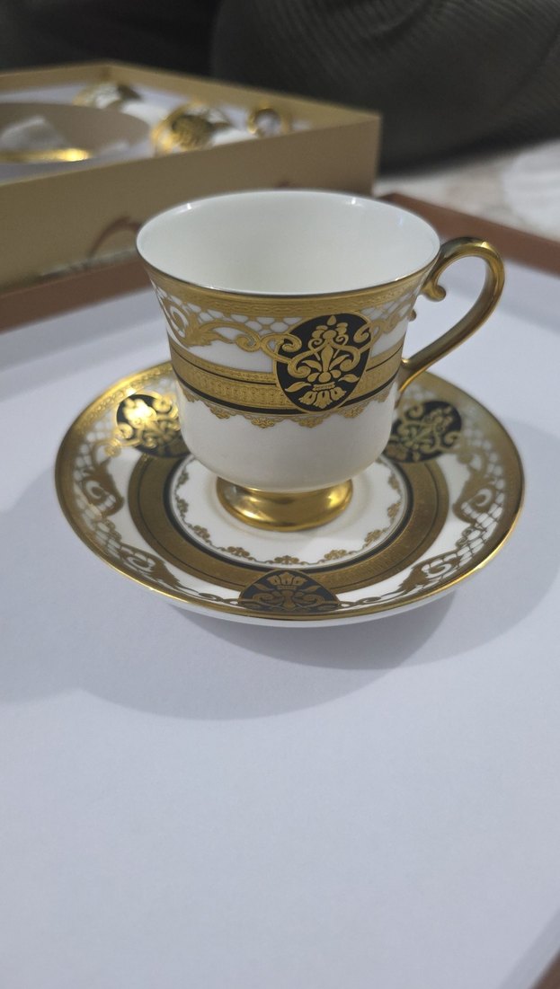 Altın Detaylı 6'lı Kahve Fincanı Seti - Görsel 2