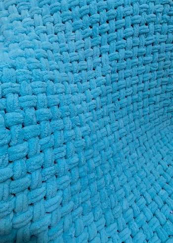 Mavi Örgü Çocuk Battaniyesi - Görsel 2