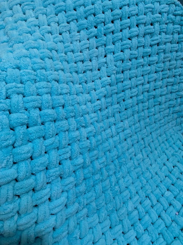 Mavi Örgü Çocuk Battaniyesi - Görsel 2