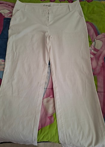 Alvina Beyaz Kadın Kumaş Pantolon