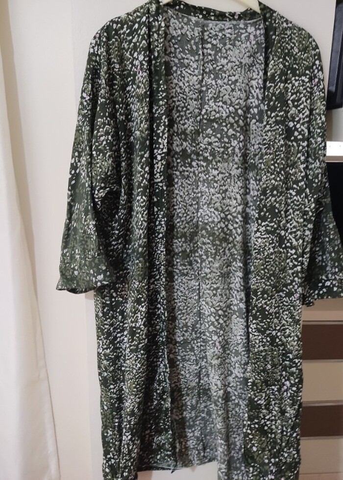 Haki yeşili hırka - Görsel 4