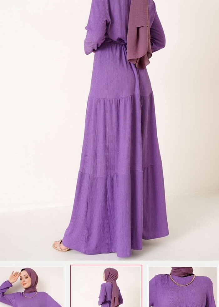 Lila elbise  - Görsel 2