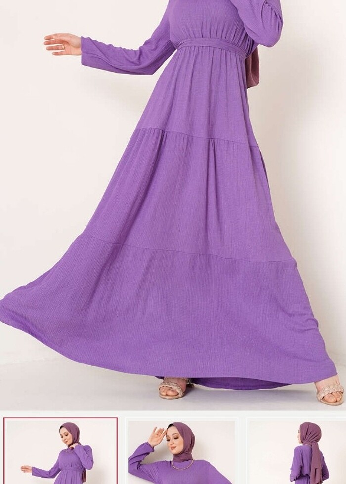 Lila elbise  - Görsel 3