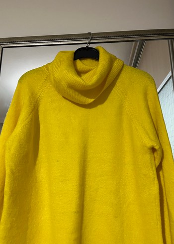 Sarı Balıkçı Yaka Kadın Kazak - Görsel 3