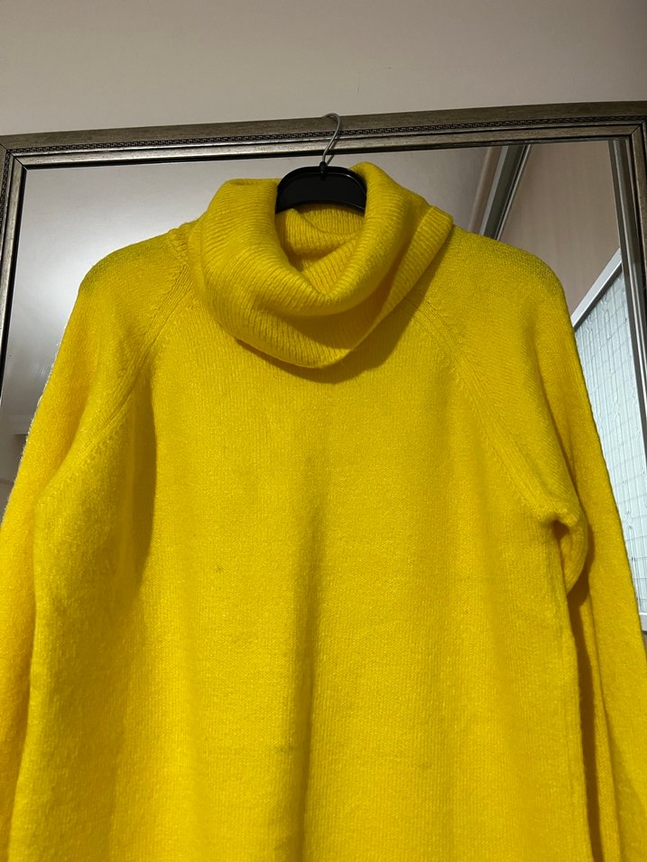 Sarı Balıkçı Yaka Kadın Kazak - Görsel 3