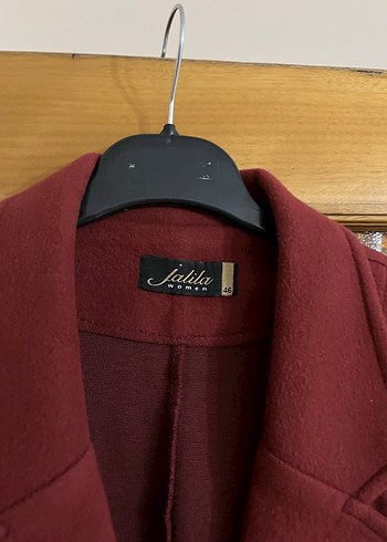Bordo Düğmeli Kadın Blazer Ceket - Görsel 5