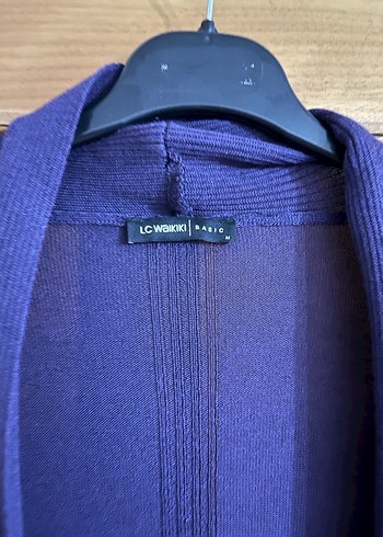 Mor Midi Kadın Salaş Hırka - Görsel 4