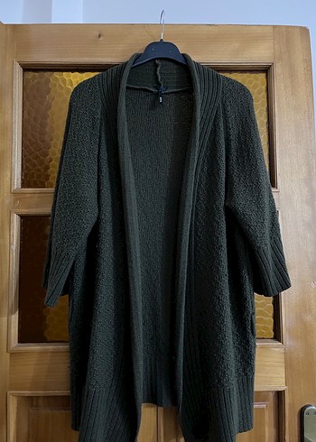 Gri Kadın Triko Hırka - Görsel 2