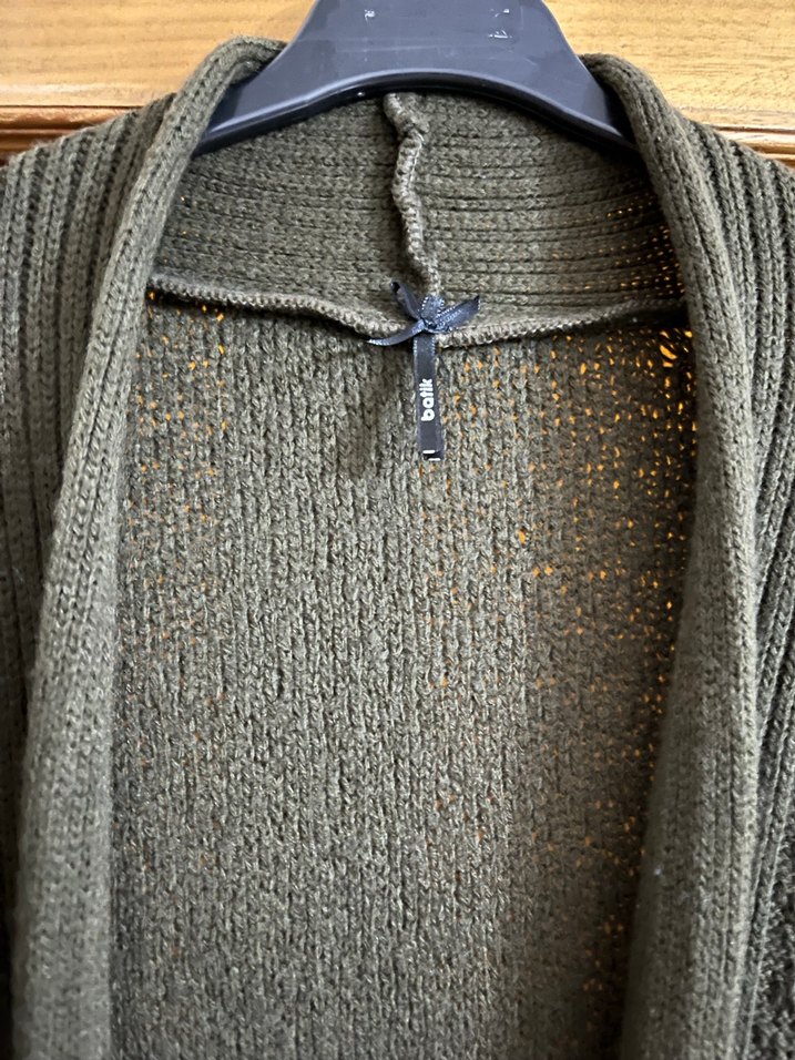 Gri Kadın Triko Hırka - Görsel 4