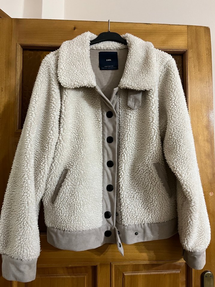 Düğmeli Bej Kadın Polar Ceket - Görsel 2