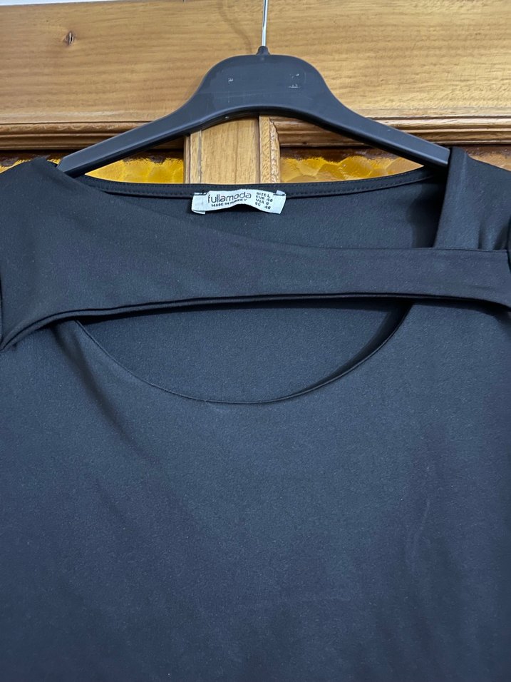 Kadın Siyah Uzun Kollu Detaylı Bluz - Görsel 5