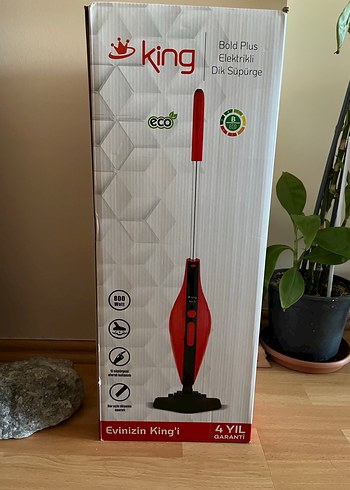 King Bold Plus Kırmızı Elektrikli Dik Süpürge - Görsel 2