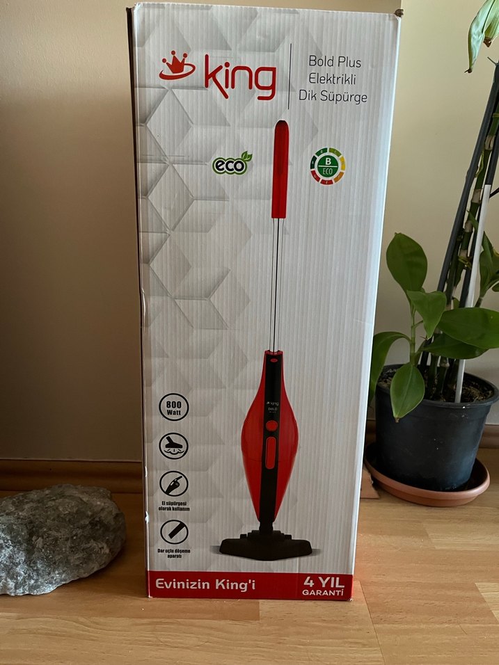 King Bold Plus Kırmızı Elektrikli Dik Süpürge - Görsel 2