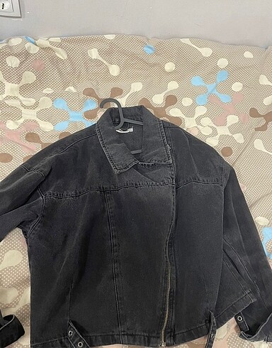 l Beden Siyah kot ceket koton