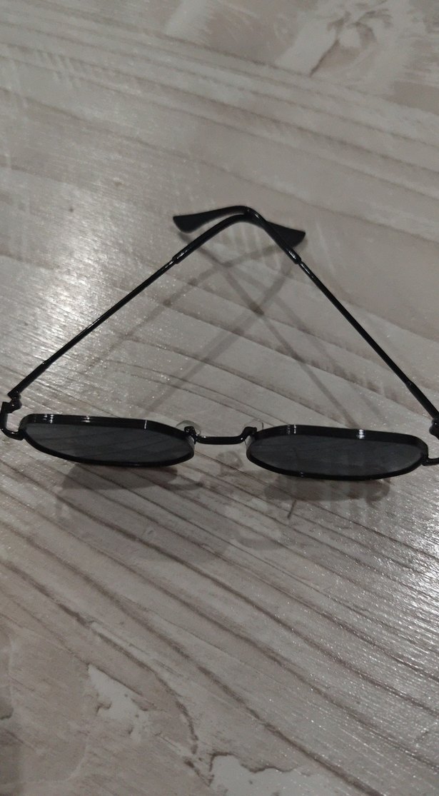 Siyah Minimalist Gotik Kadın Güneş Gözlüğü - Görsel 2