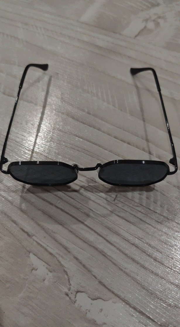 Siyah Minimalist Gotik Kadın Güneş Gözlüğü - Görsel 3