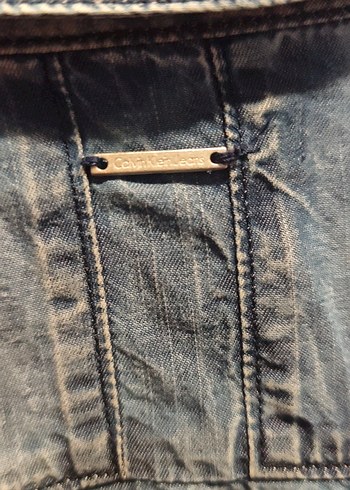 Kadın Mavi Denim Düğmeli Gömlek - Görsel 5