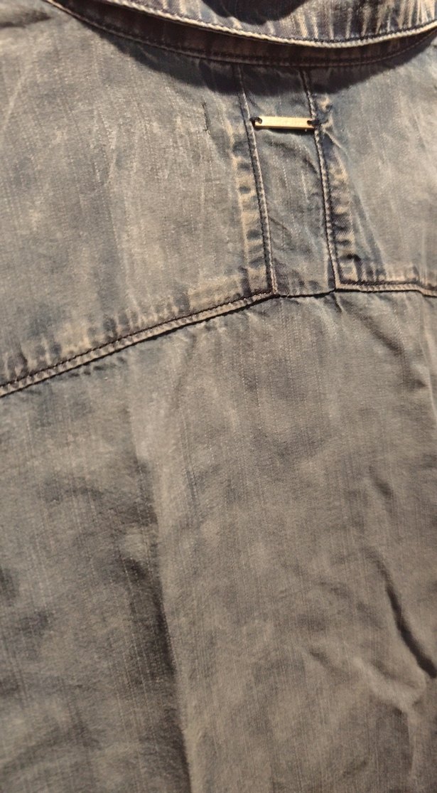 Kadın Mavi Denim Düğmeli Gömlek - Görsel 4