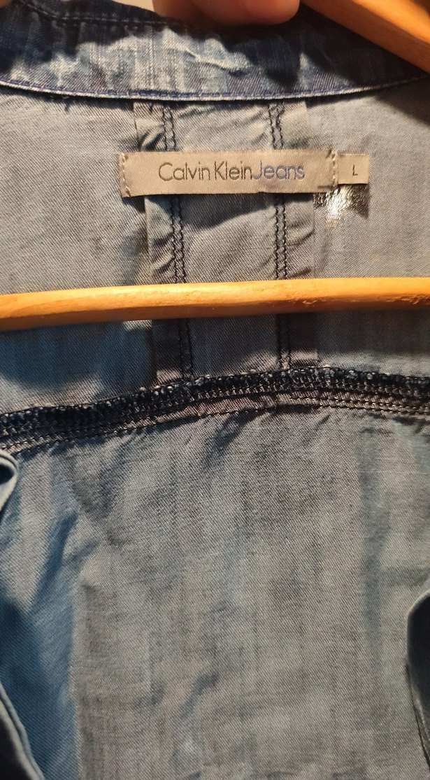 Kadın Mavi Denim Düğmeli Gömlek - Görsel 2