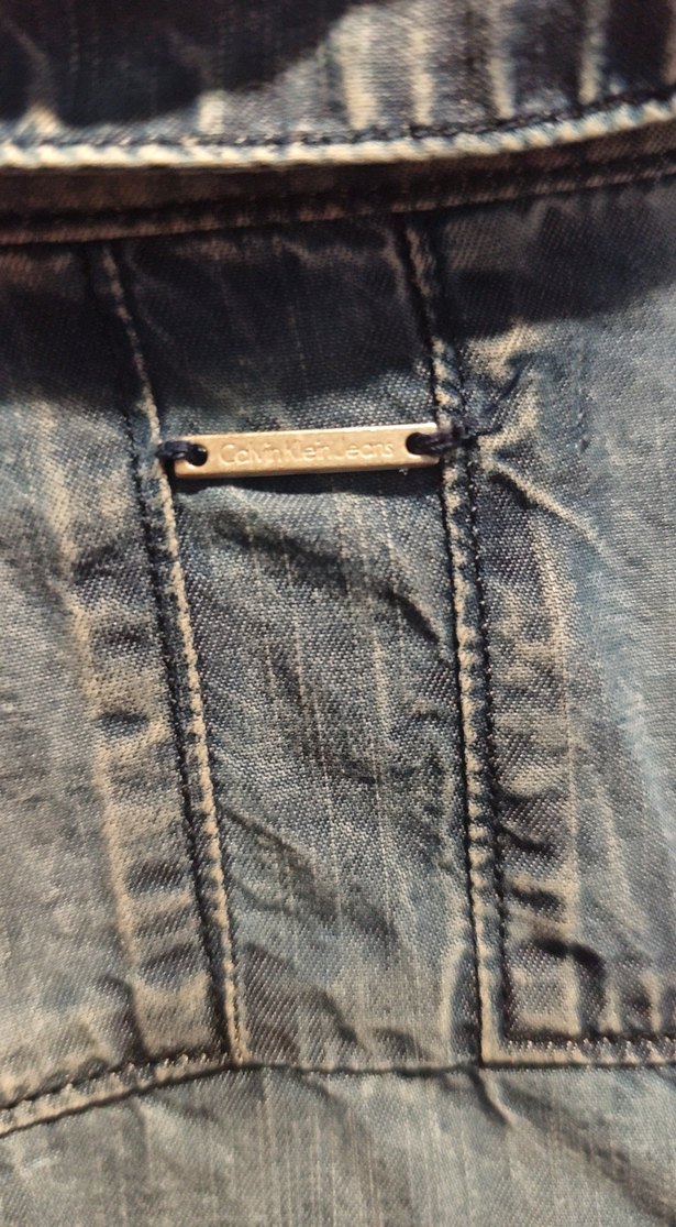 Kadın Mavi Denim Düğmeli Gömlek - Görsel 5