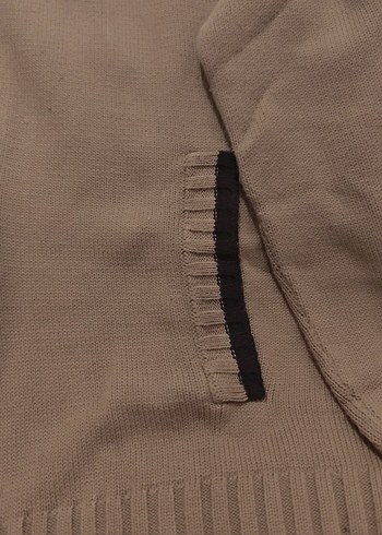 Bej Kapüşonlu Fermuarlı hırka - Görsel 5