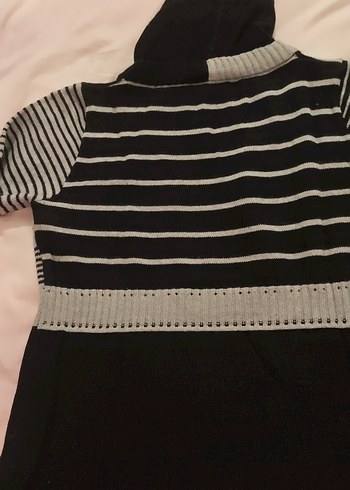 Siyah Boğazlı Triko Kadın Kazak - Görsel 4