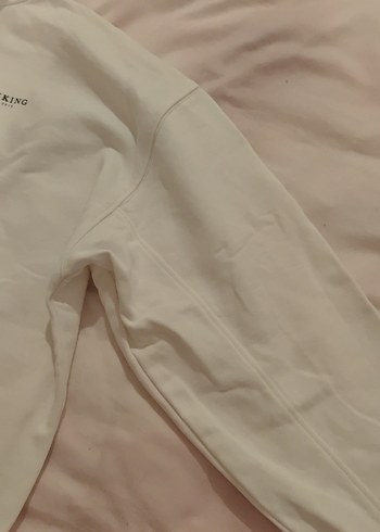 Beyaz Uzun Kollu Basic Sweatshirt - Görsel 3